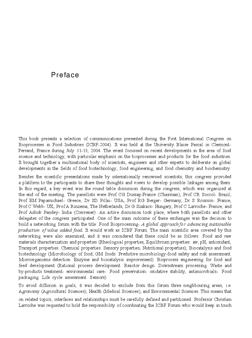Bioprocesses in food Industry Vol I - Page 5