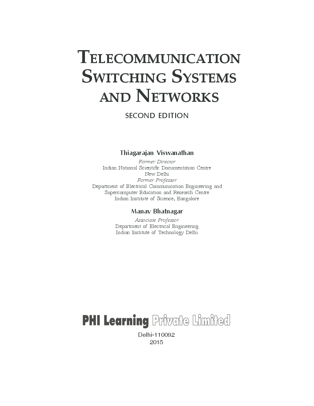 Telecommunication Switching Systems And Networks - Page 4