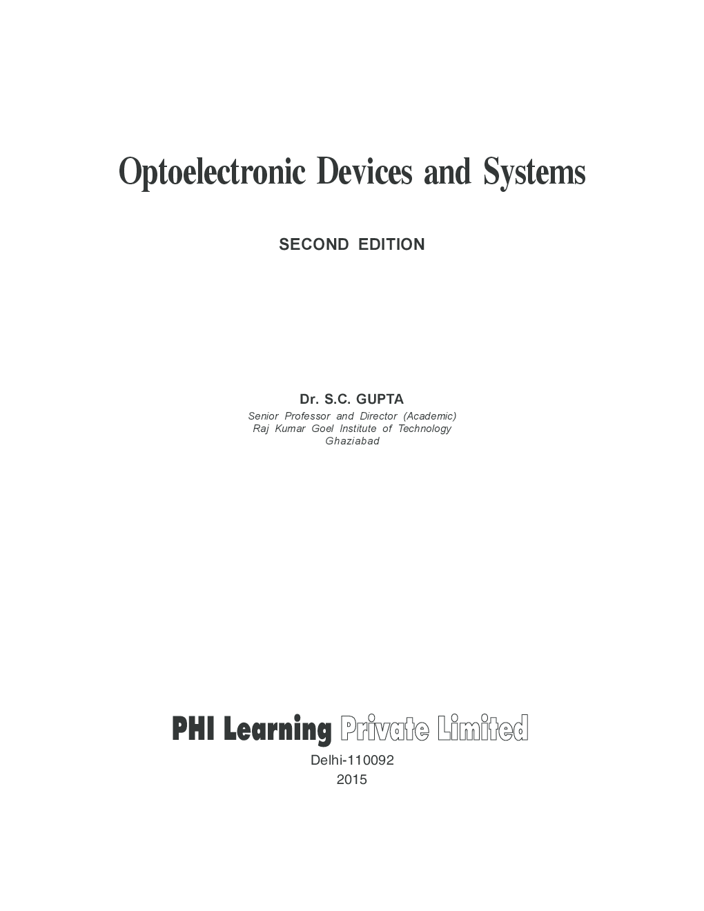 Introduction To Optoelectronic Devices And Systems - Page 2