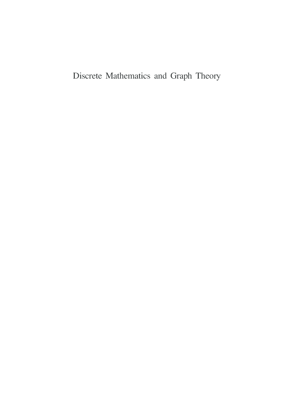 Discrete Mathematics And Graph Theory - Page 2
