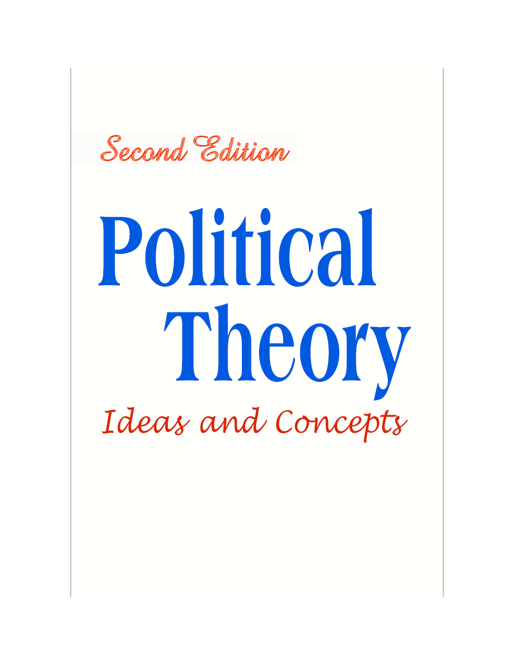 Political Theory: Ideas And Concepts - Page 1
