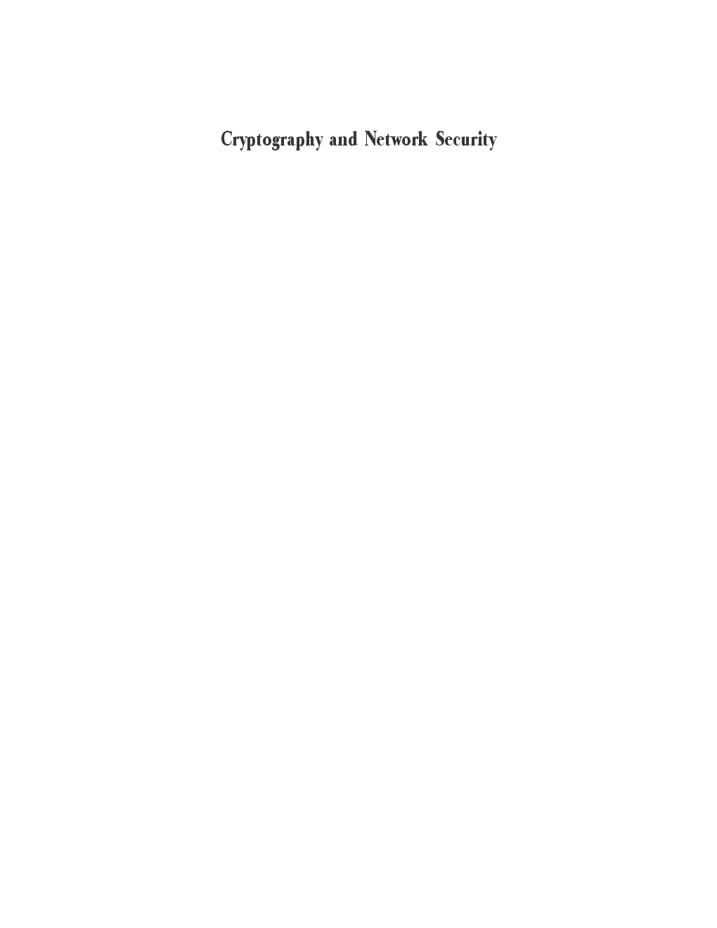 Cryptography And Network Security - Page 2