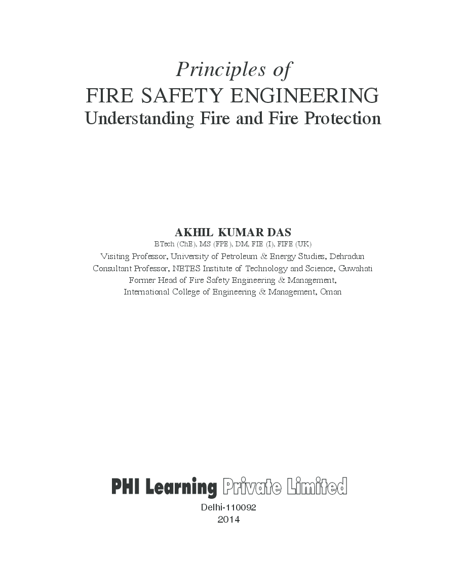 Principles of Fire Safety Engineering: Understanding Fire And Fire Protection - Page 4