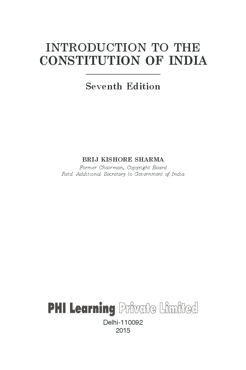 Introduction To The Constitution Of India - Page 2