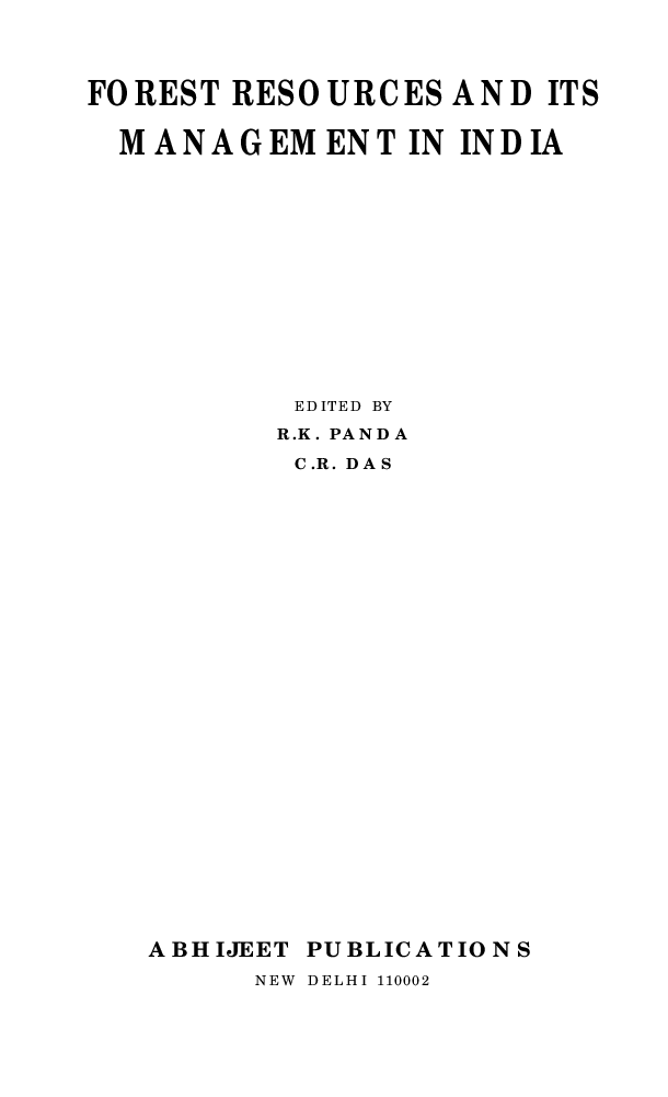 Forest Resources and its management in India - Page 3