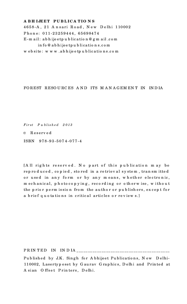 Forest Resources and its management in India - Page 4