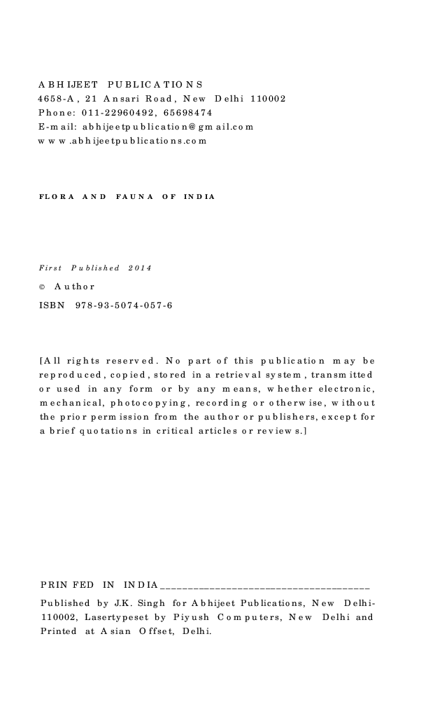 Flora and Fauna of India - Page 4