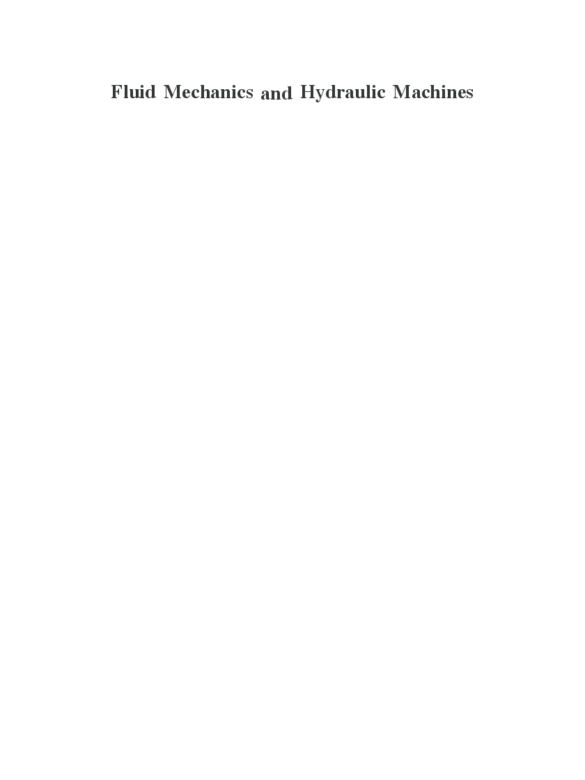 Fluid Mechanics And Hydraulic Machines - Page 2