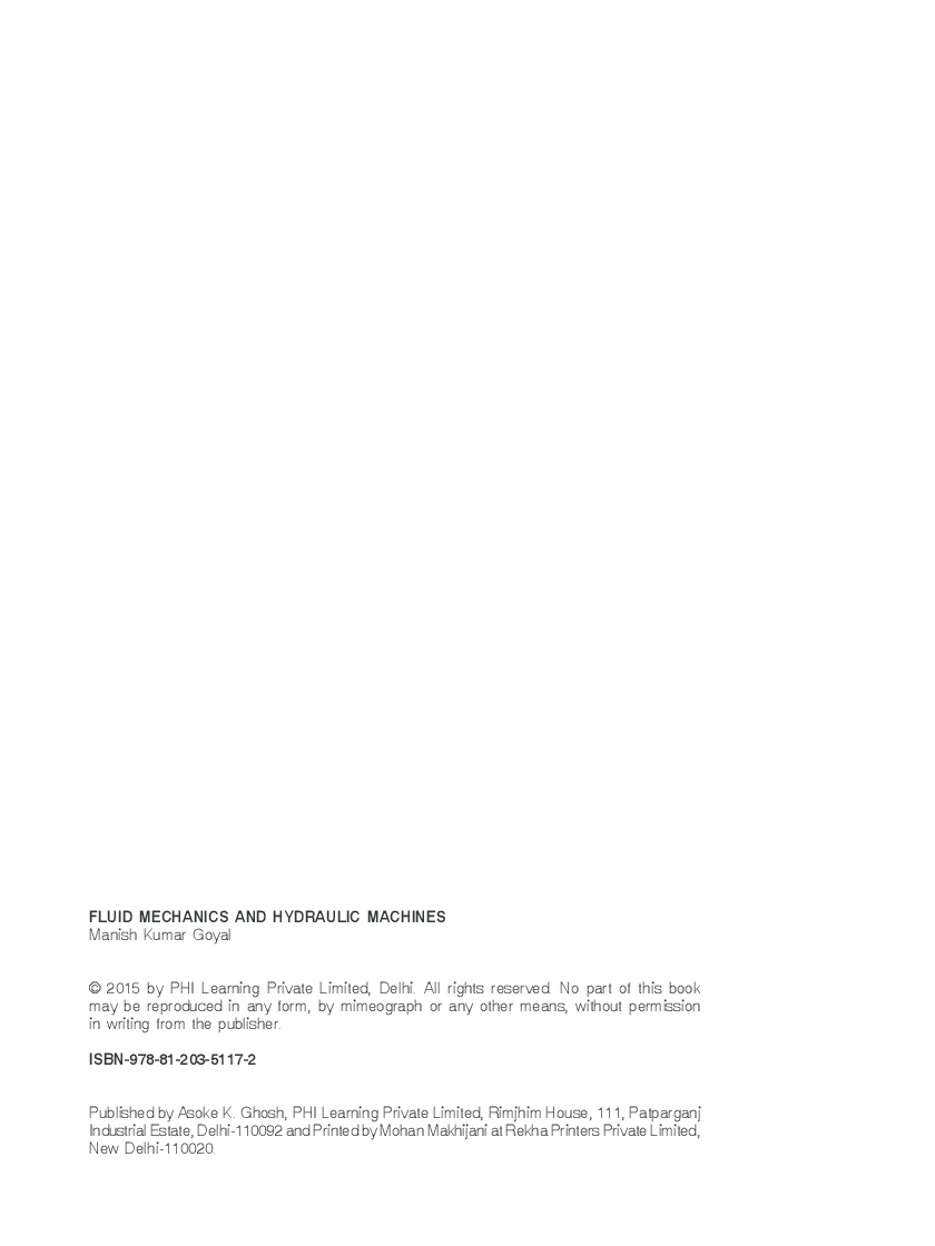 Fluid Mechanics And Hydraulic Machines - Page 5