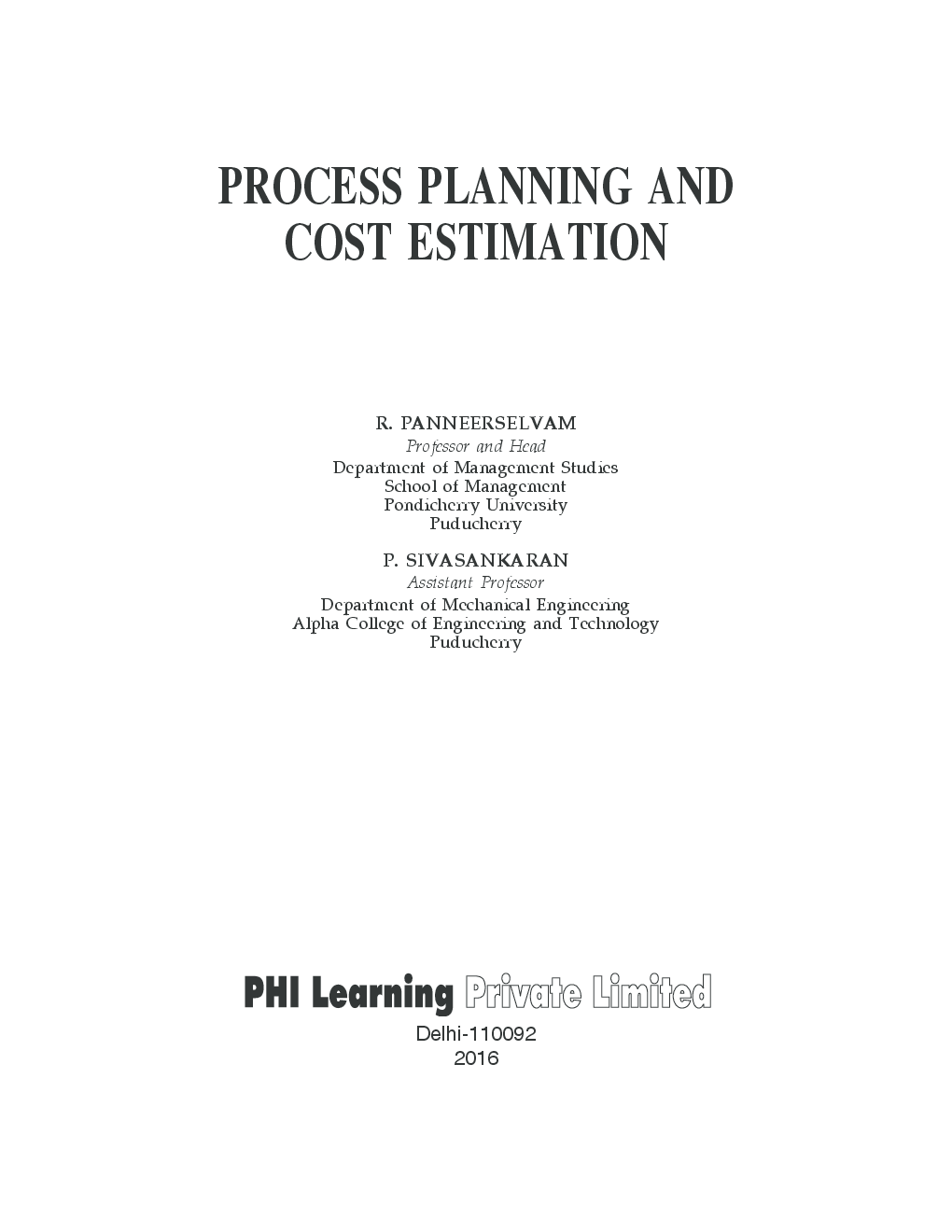 Process Planning And Cost Estimation - Page 2