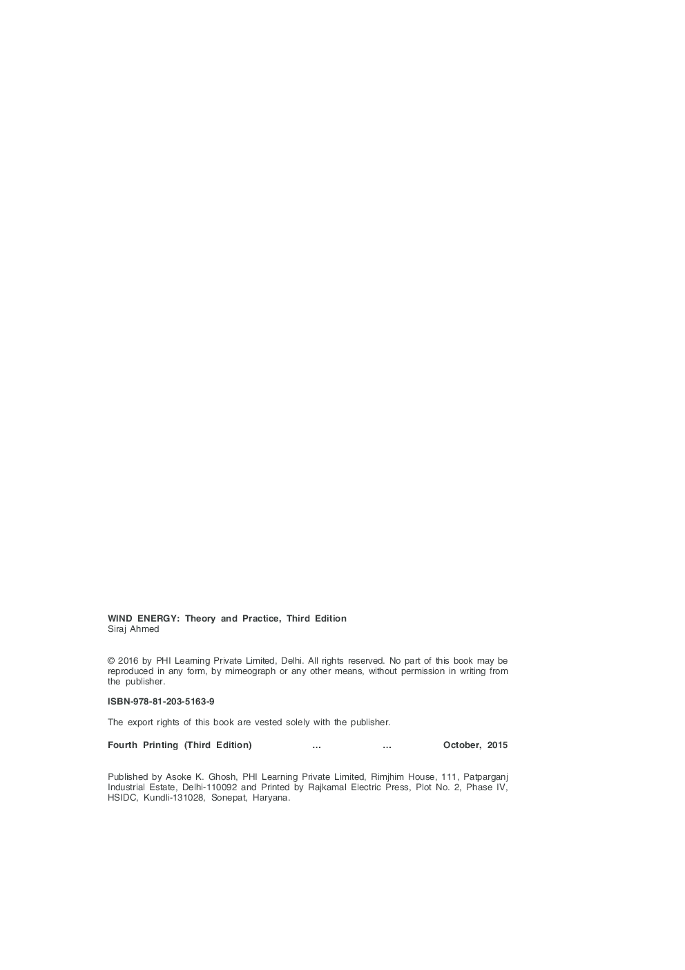 Wind Energy: Theory And Practice - Page 3