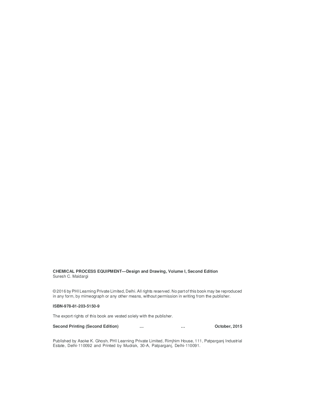 Chemical Process Equipment : Design And Drawing (Volume I) - Page 5