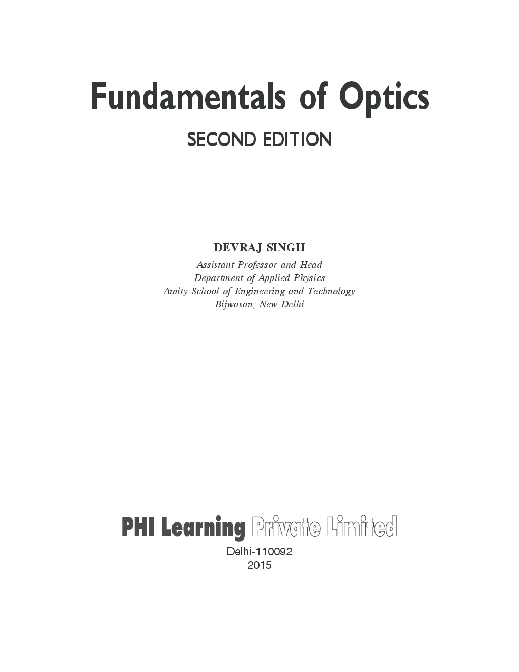 Fundamentals Of Optics - Page 2