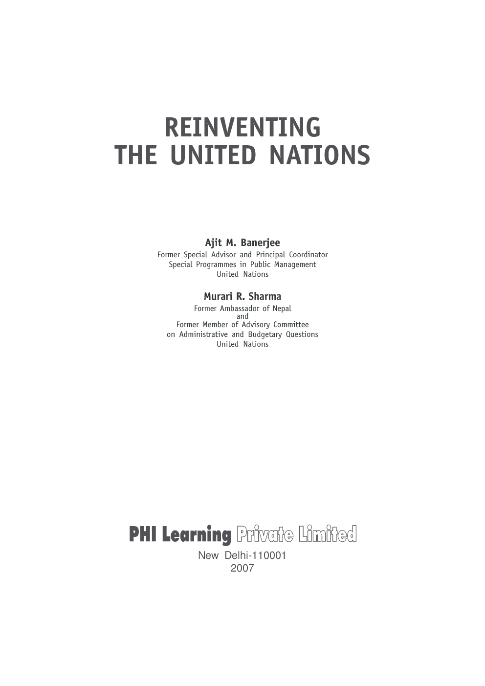 Reinventing The United Nations - Page 2