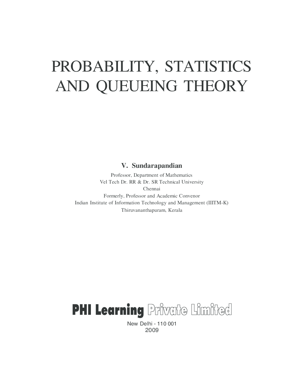 Probability, Statistics And Queuing Theory - Page 2
