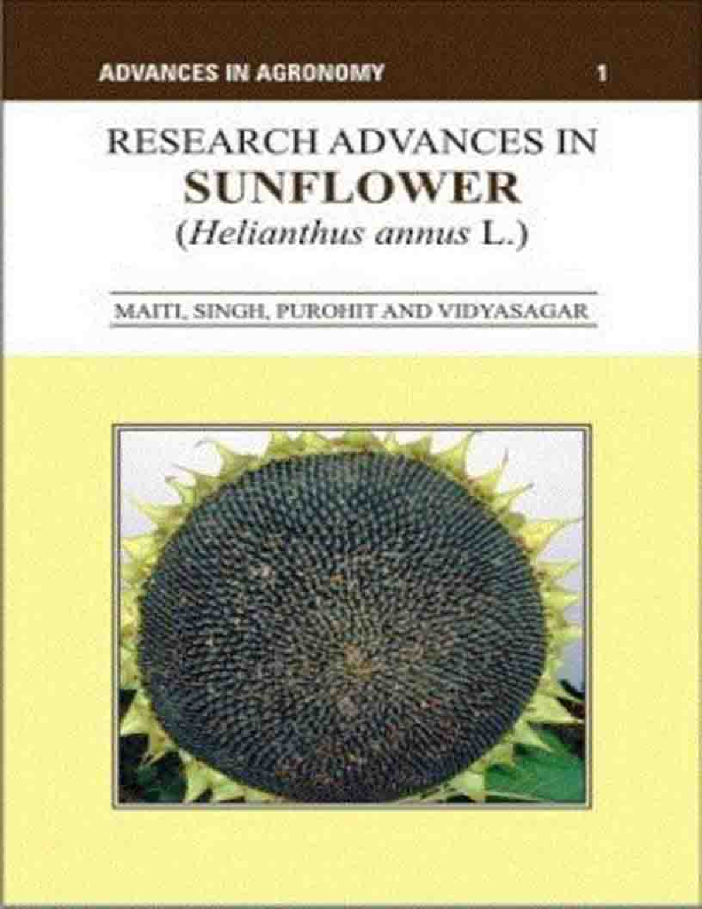 Advances in Agronomy 1 : Research Advances in Sunflower - Page 1