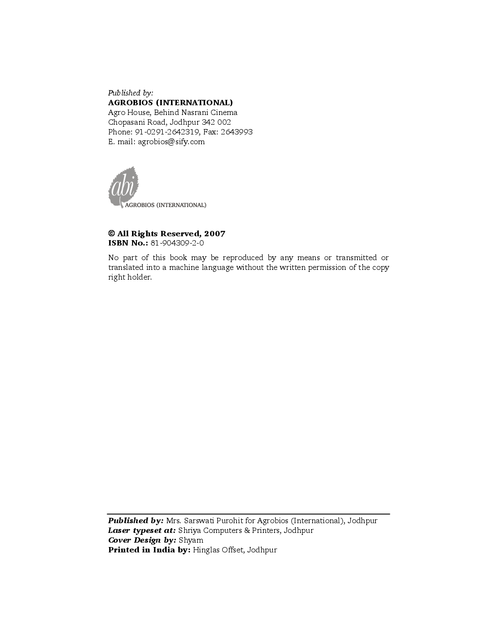 Advances in Agronomy 1 : Research Advances in Sunflower - Page 5