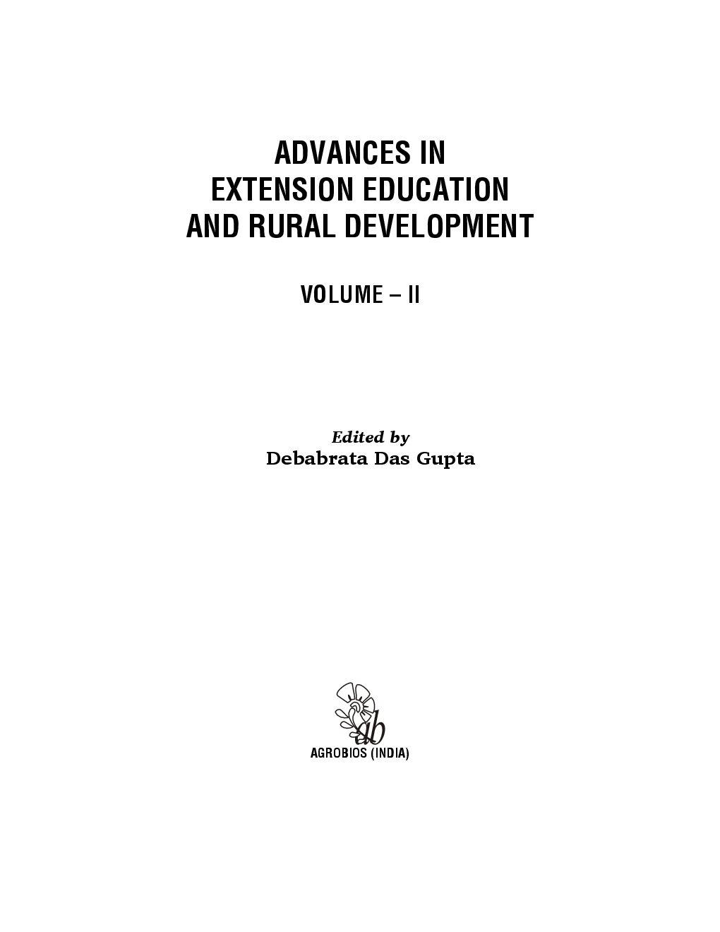 Advances in Extension Education and Rural Development Volume 2 - Page 2