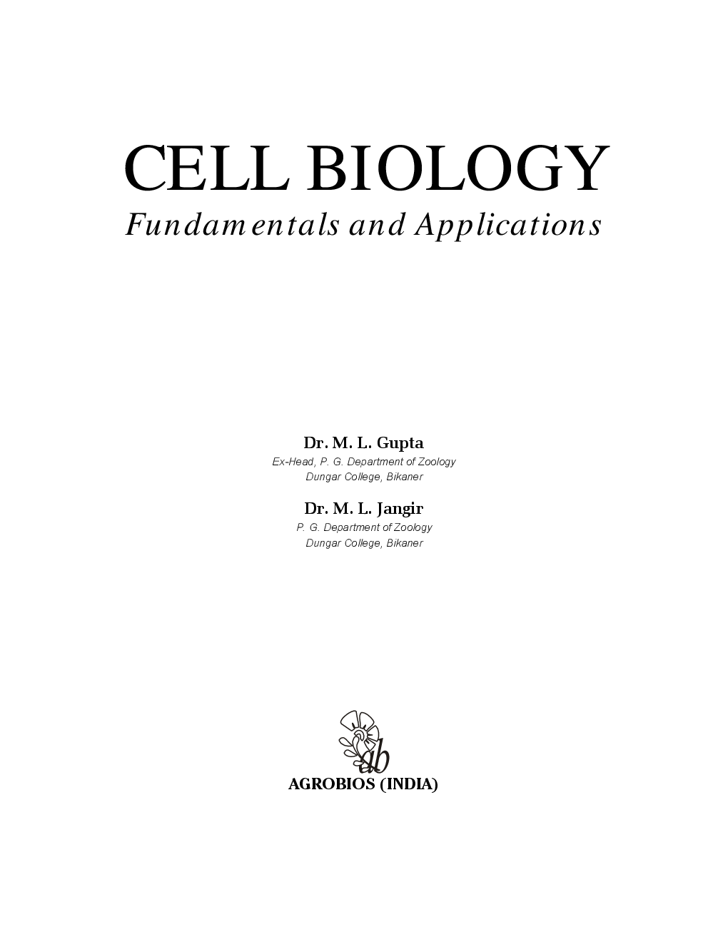 Cell Biology : Fundamentals and Applications - Page 2