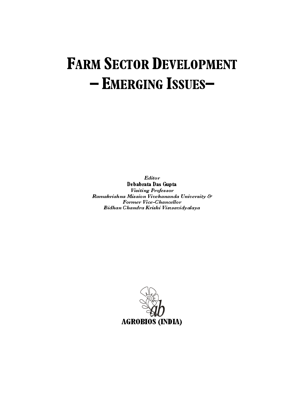 Farm Sectors Development : Emerging Issues - Page 2