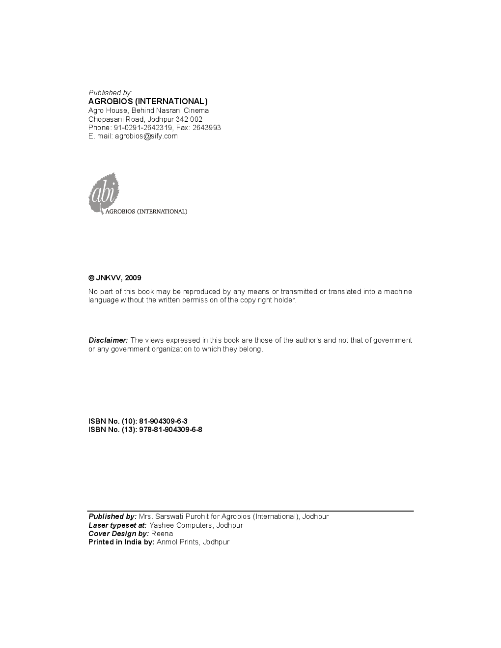 Sustainable Agriculture For food, Bio-Energy and Livelihood Security - Page 5