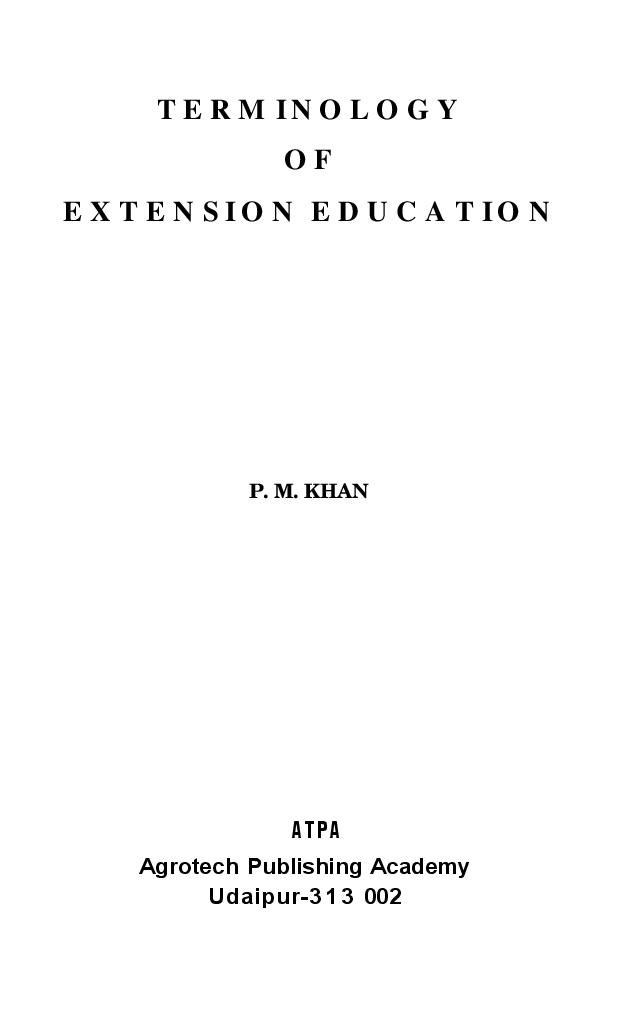 Terminology of Extension Education - Page 2