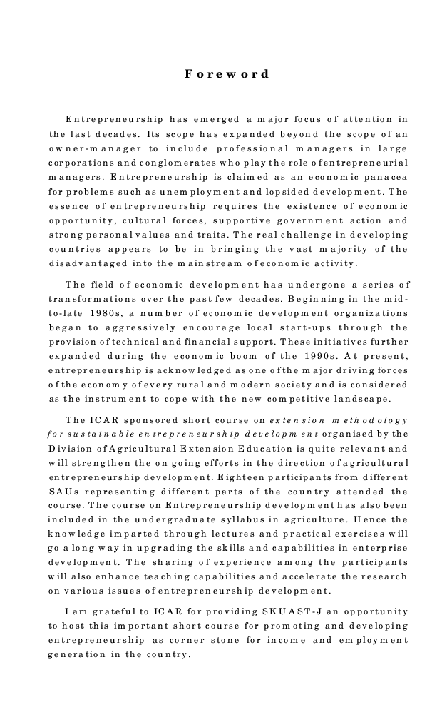 Extension Methodology for Sustainable Entrepreneurship Development - Page 4