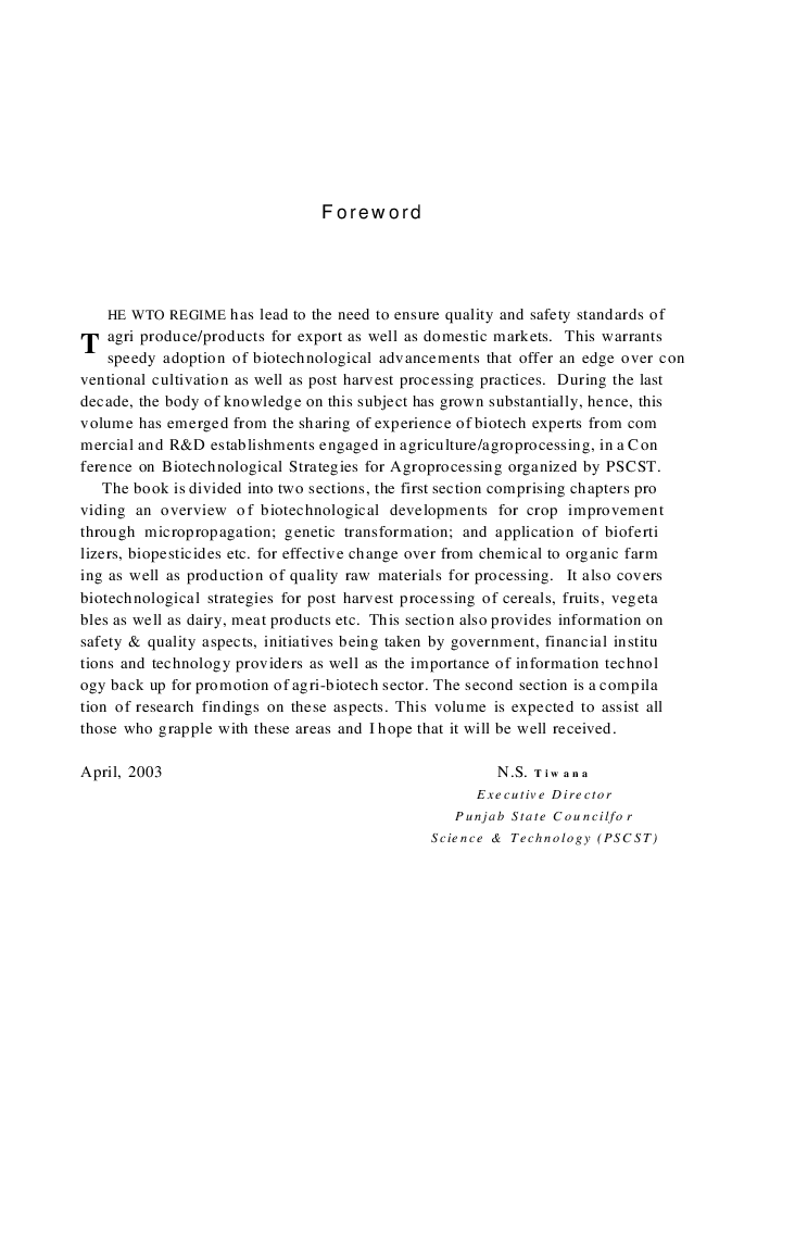Biotechnological Strategies in Agroprocessing - Page 4
