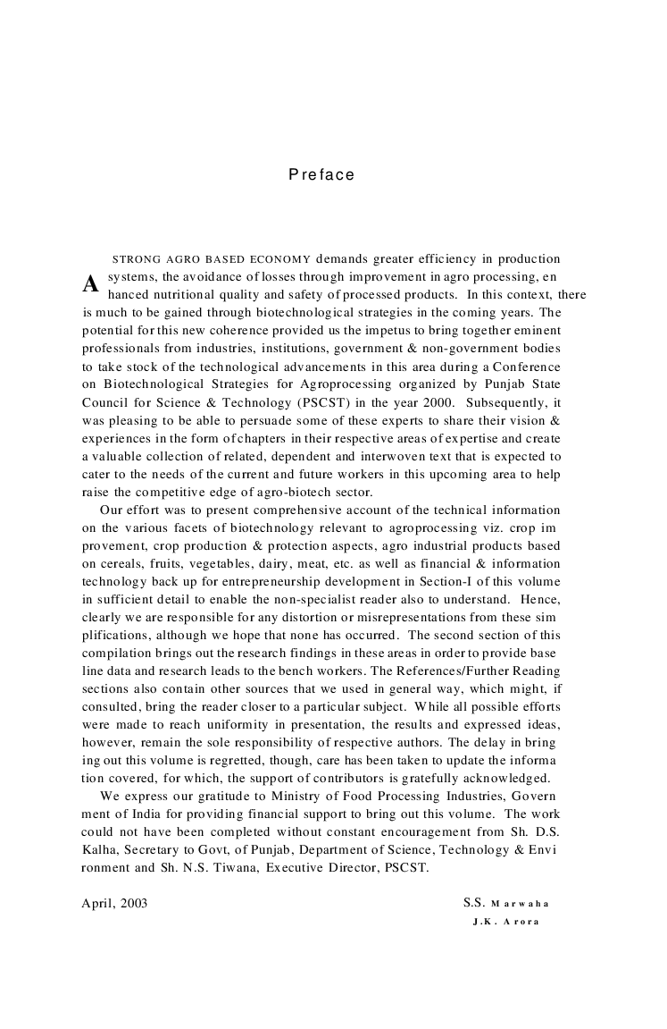 Biotechnological Strategies in Agroprocessing - Page 5