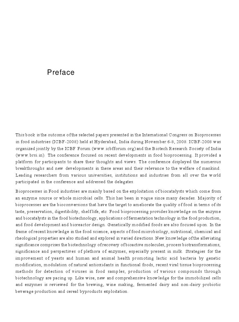 Bioprocesses in Food Industry Volume III - Page 4