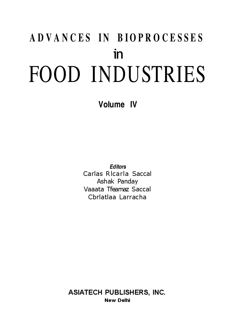 Bioprocesses in Food Industry Volume IV - Page 2