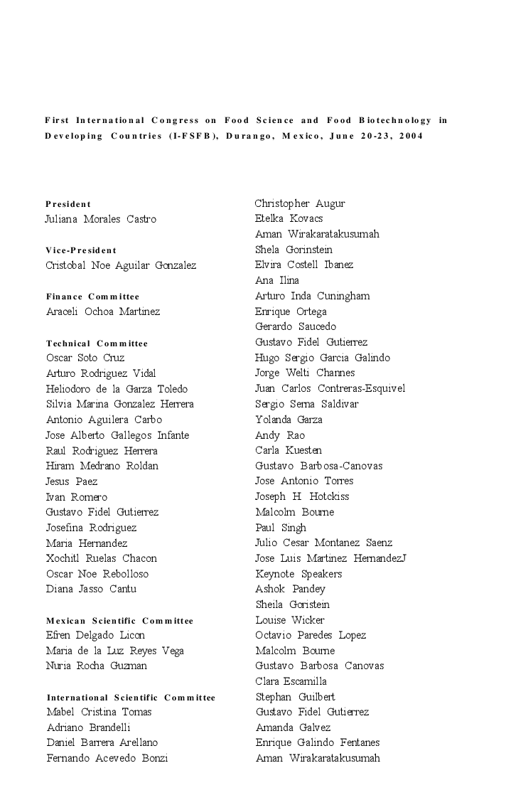 Food Science and Food Biotechnology in Developing Countries - Page 4