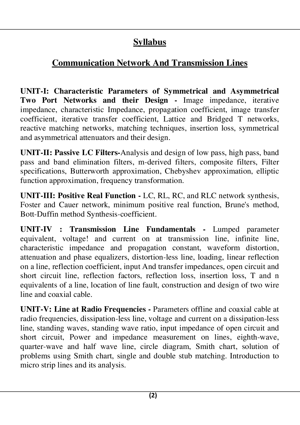 Communication Network And Transmission For RGPV B.E. 5th Sem Electronics & Communication Engineering - Page 3