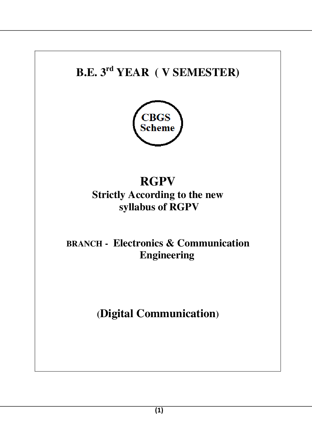 Digital Communication For RGPV B.E. 5th Sem Electronics & Communication Engineering - Page 2