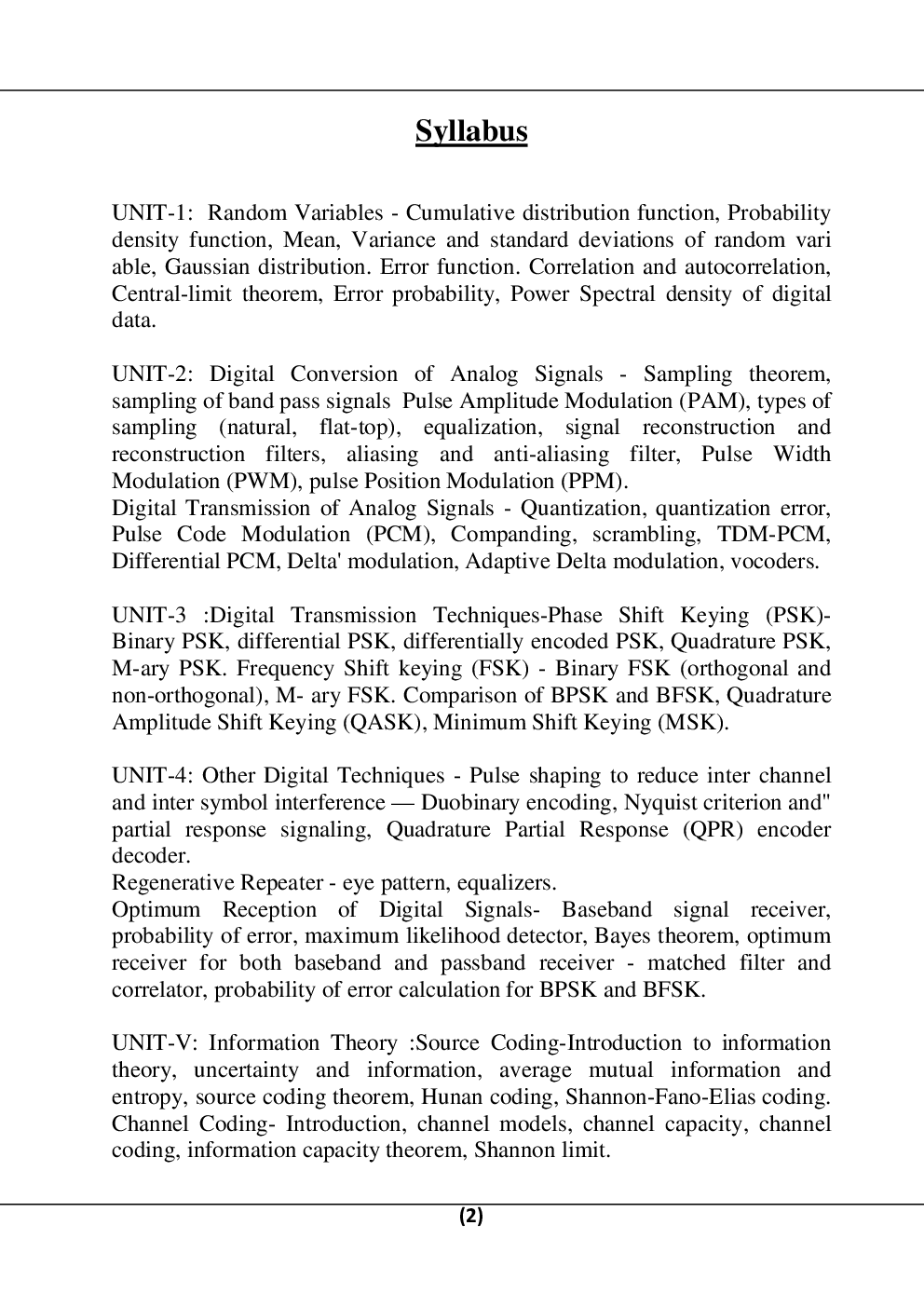 Digital Communication For RGPV B.E. 5th Sem Electronics & Communication Engineering - Page 3