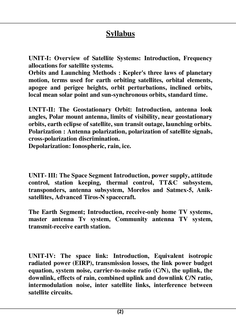Satelite Communication For RGPV B.E. 7th Sem Electronics & Communication Engineering - Page 3