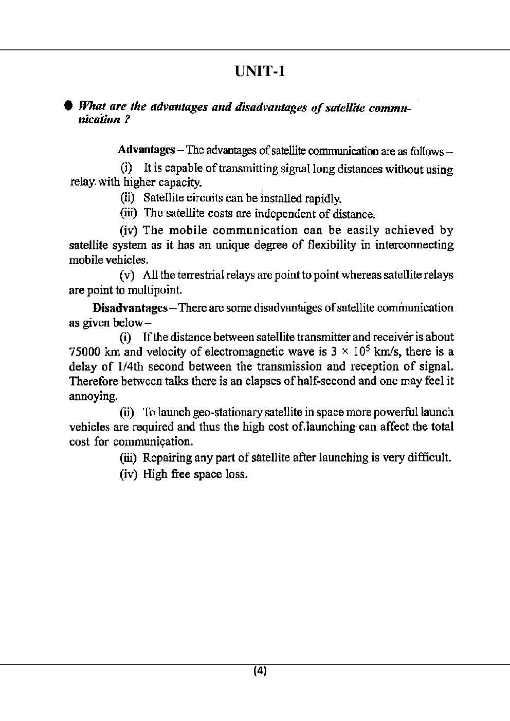 Satelite Communication For RGPV B.E. 7th Sem Electronics & Communication Engineering - Page 5