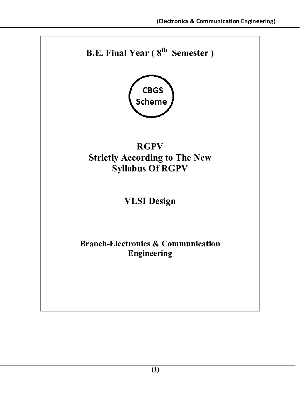 VLSI Design For RGPV B.E. 8th Sem - Page 2