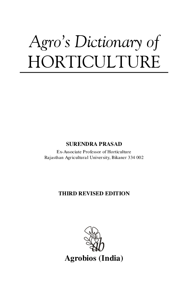 Agro\'s Dictionary of Horticulture - Page 4