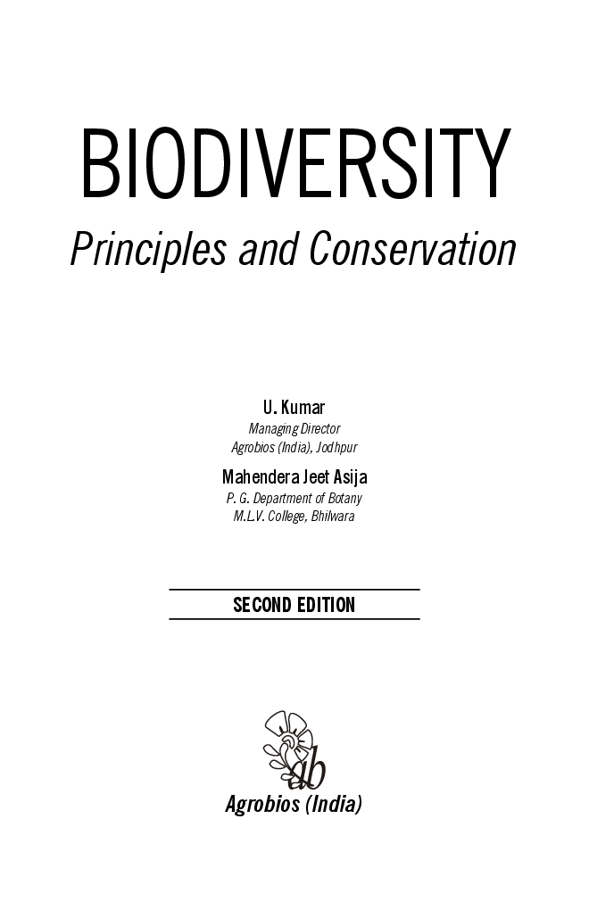 Biodiversity : Principles and Conservation - Page 2