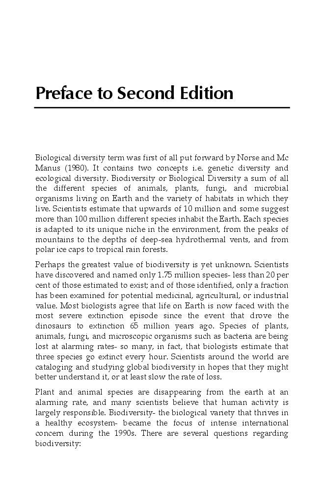 Biodiversity : Principles and Conservation - Page 4