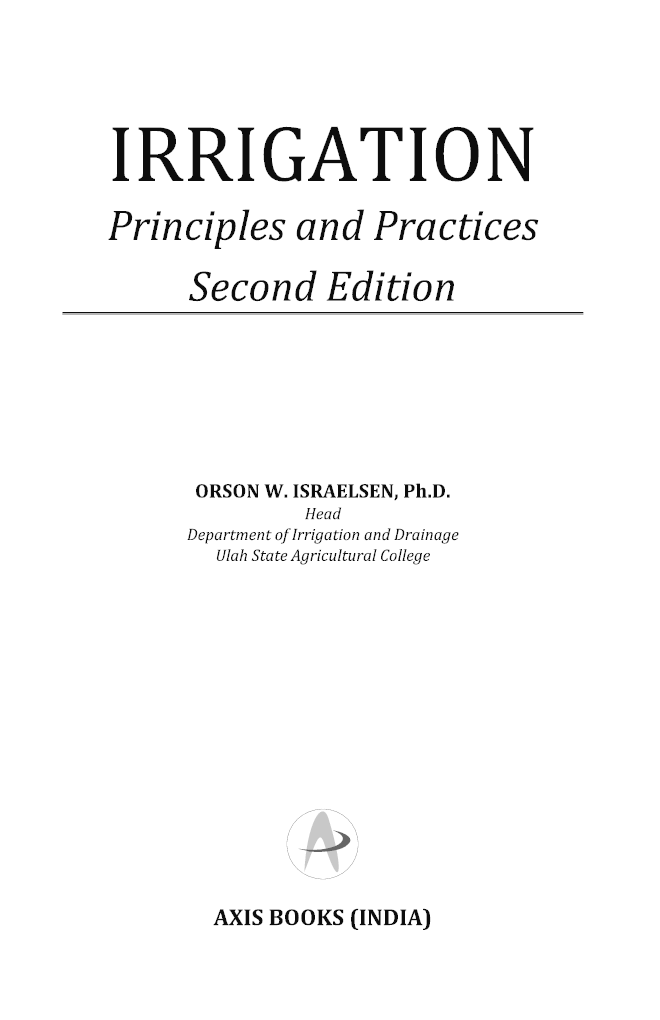 Irrigation : Principles and Practices - Page 2