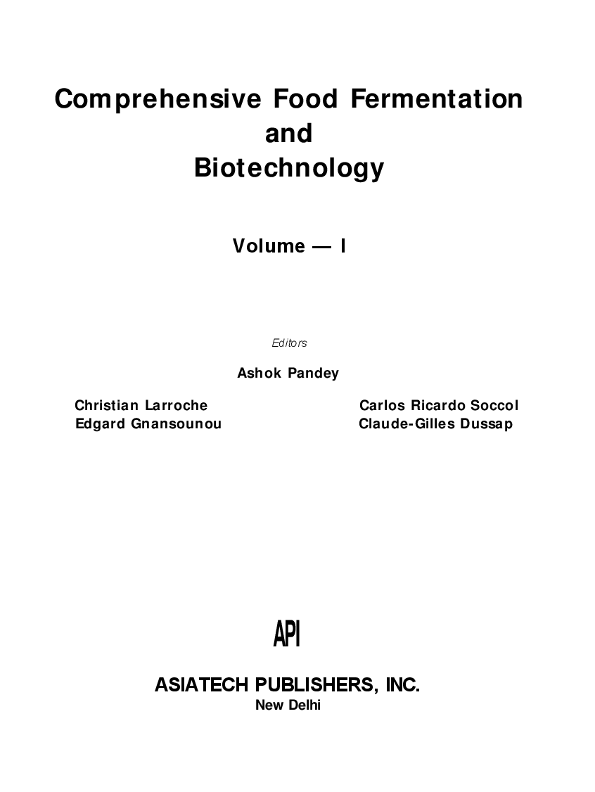 Food Fermentation Biotechnology Volume 1 - Page 2