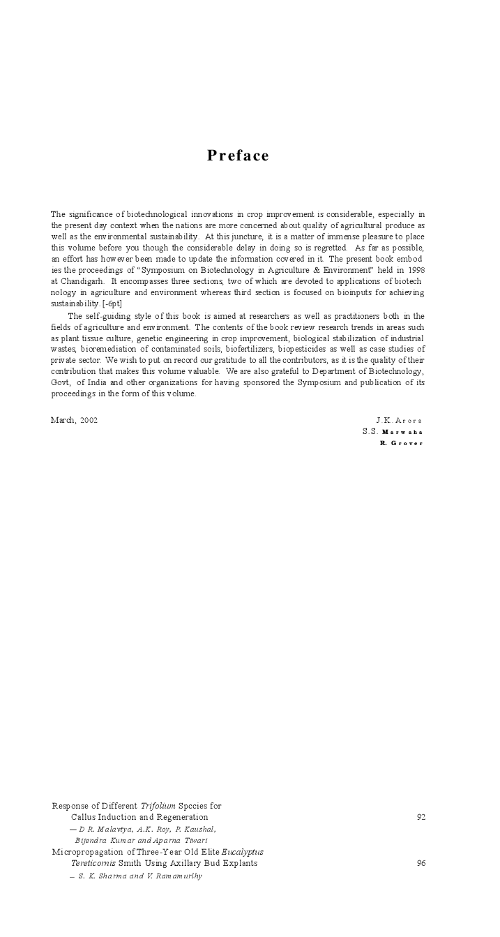 Biotechnology in Agriculture and Environment - Page 3