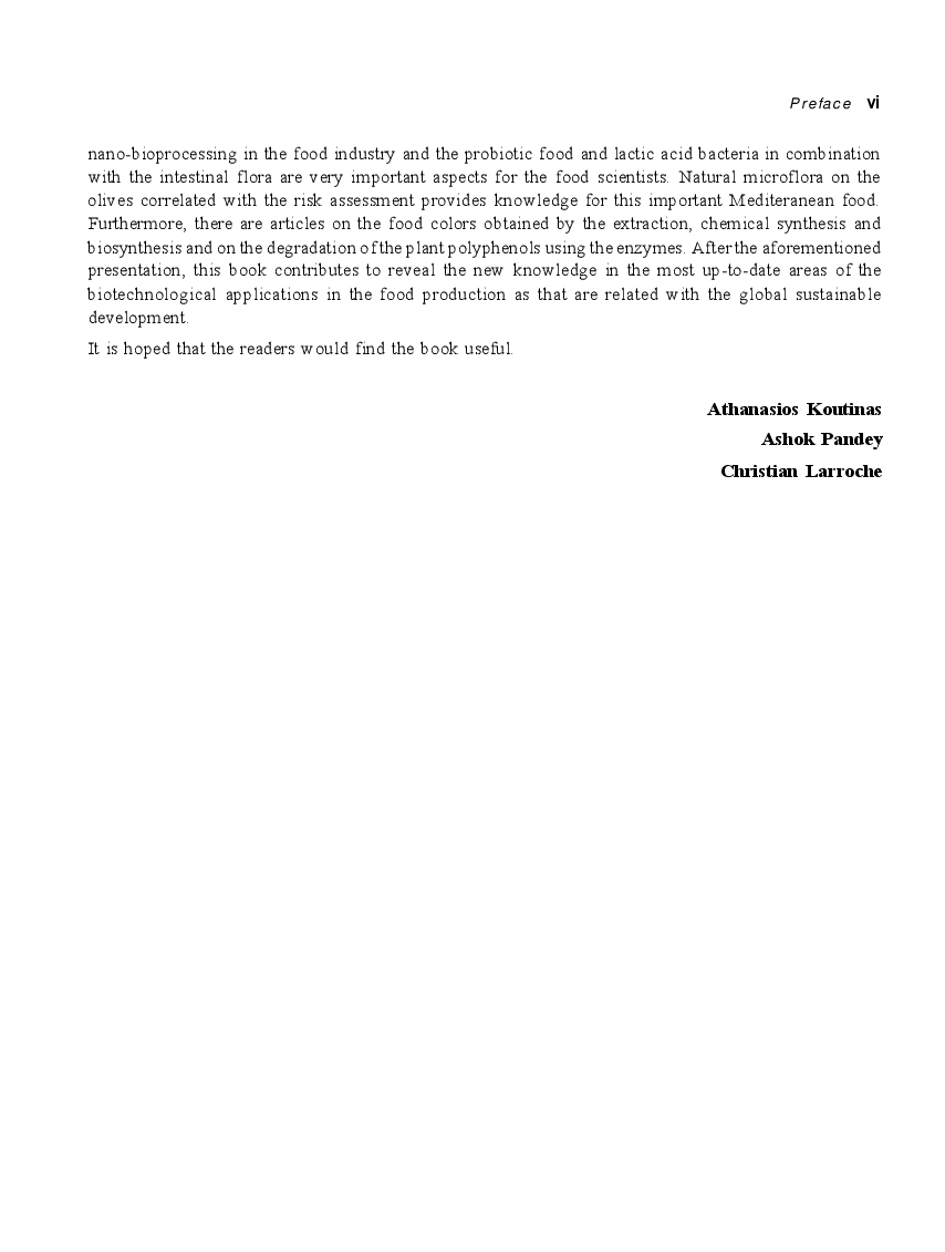 Bioprocesses in Food Industry Volume II - Page 4