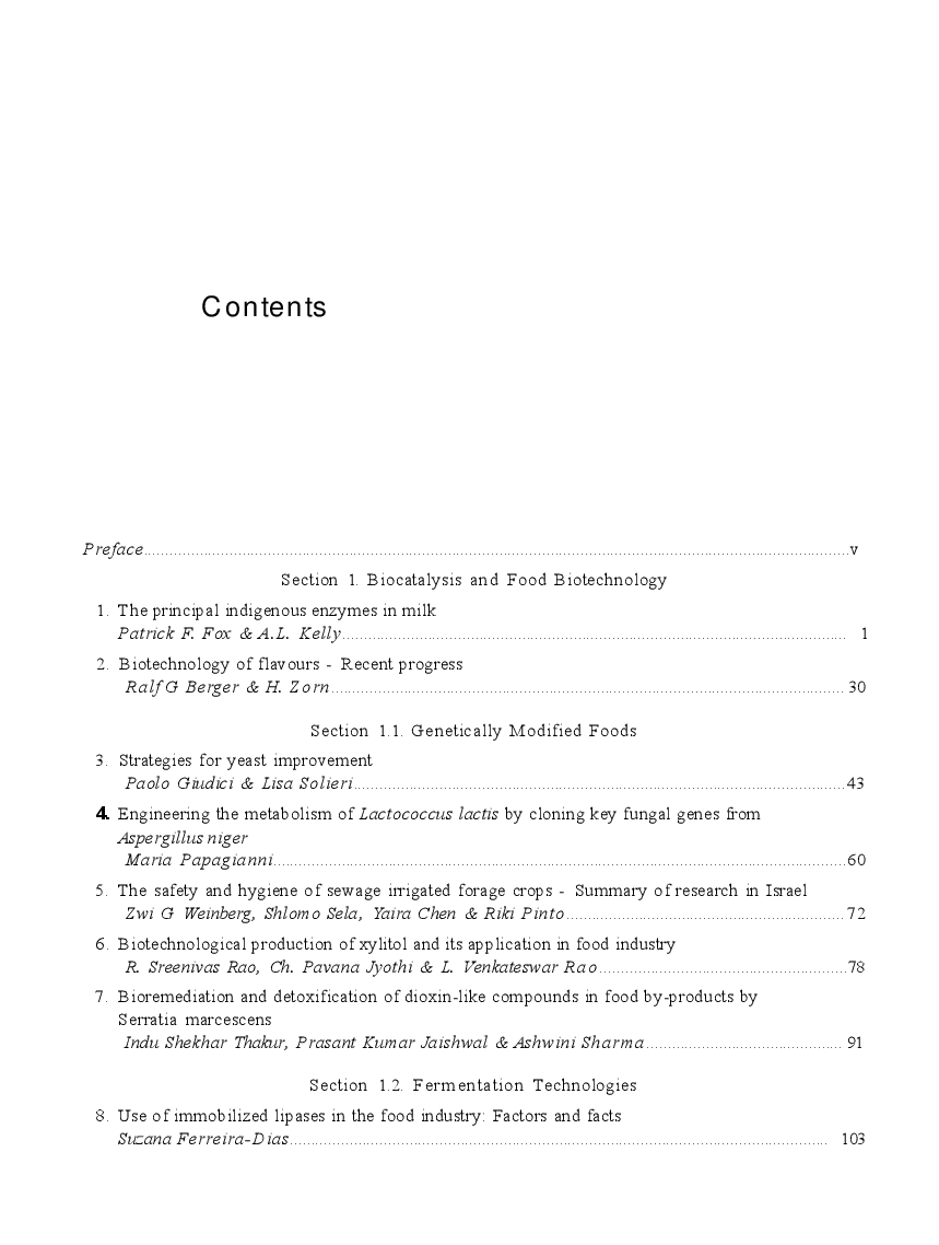 Bioprocesses in Food Industry Volume II - Page 5