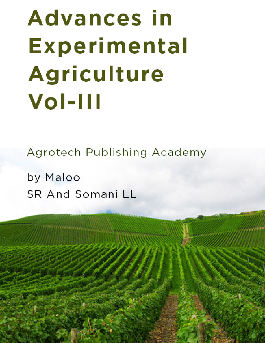 Advances in Experimental Agriculture Vol-III - Page 1