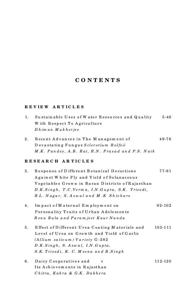 Advances in Experimental Agriculture Vol-III - Page 4