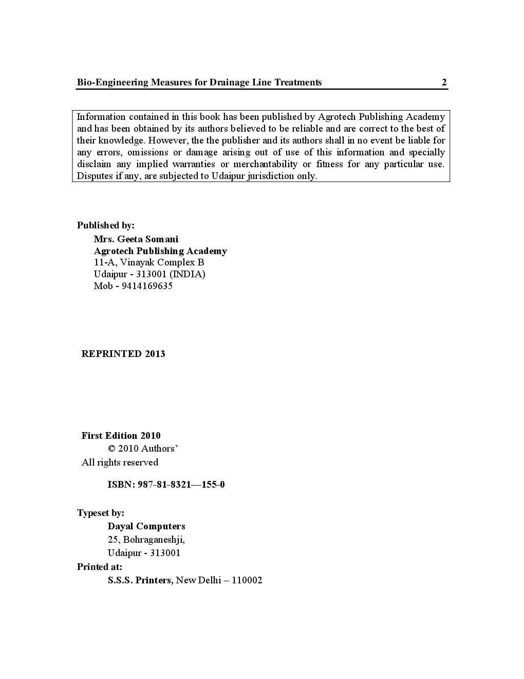 Water Harvesting Techniques and Drainage Line Treatment in a Watershed - Page 3