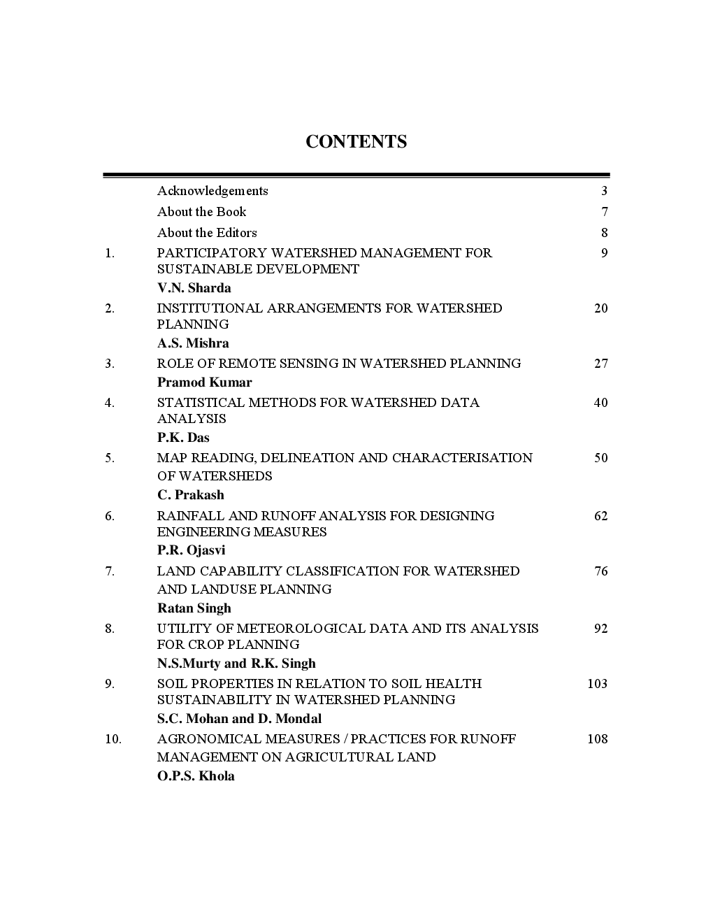 Water Harvesting Techniques and Drainage Line Treatment in a Watershed - Page 5